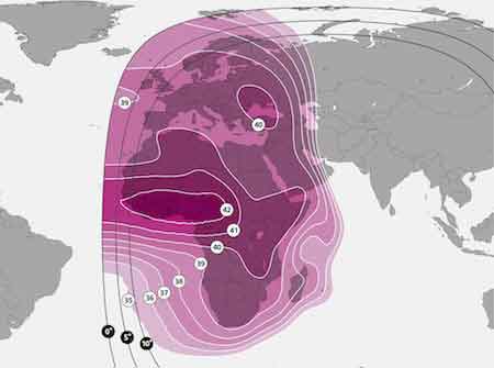 SES-NSS-12 beam map