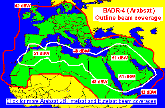 BADR4 Arabsat North Africa and Middle Eastcoverage