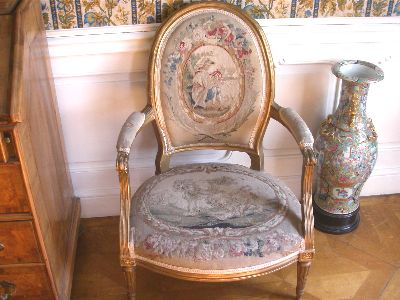 Antique decorated chair at Festetics Palace