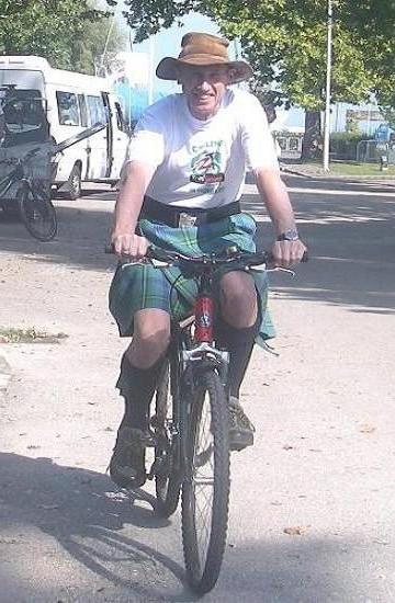 Cycling in a kilt - Tihany, Lake Balaton area