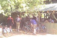 Cycling lunch at camping ground near TiszaFüred