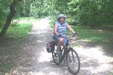 Cycling along the track