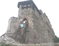 Castle on top of hill at Visegrad