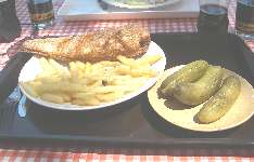 Hungarian fast food: Hake fish