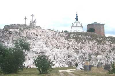 Marble Hill with limestone rock near Tata