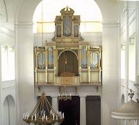 Old organ in church at Kunhegyes