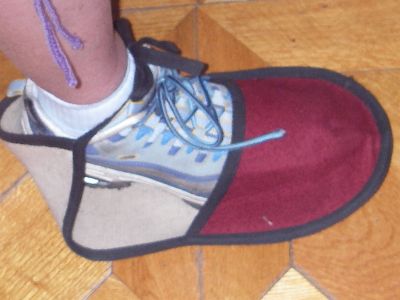 Soft shoe covering to protect the palace wooden floors