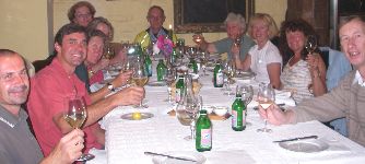 Supper time for the cyclists