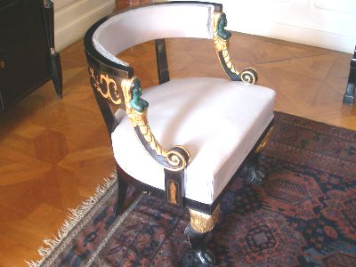 Antique white chair at Festetics Palace