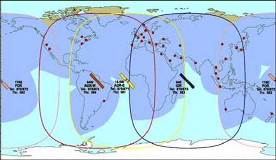 INMARSAT global coverage map