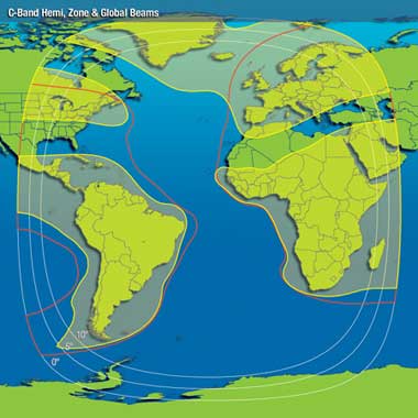 Worldwide satellite coverage