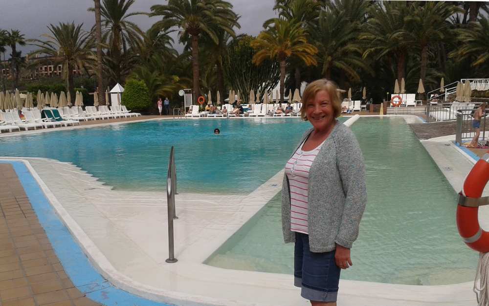 The hotel pool