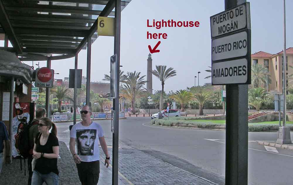 Bus terminus at Maspalomas lighthouse