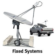 Fixed VSAT dish with non-penetrating mount