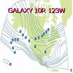 Galaxy 10R satellite beam patterns