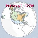 Horizons 1 satellite beam patterns