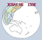 JCSAT 1B satellite beam patterns