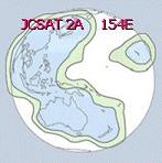 JCSAT 2A satellite beam patterns