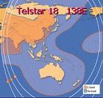 Telstar 18 satellite beam patterns