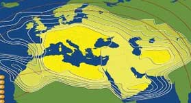 Eutelsat W6 satellite footprint