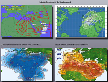 iDirect service area coverage maps