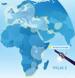 Hylas iDirect X1 coverage