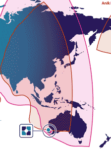 C band beam coverage map