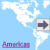 Button with map of Americas