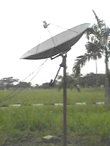 Polar mount satellite dish in Nigeria