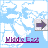 Button with map of Middle East