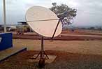 C-band VSAT dish with circular polarisation