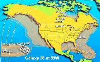 Galaxy 28 footprint