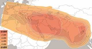 Eutelsat-E70B Wide Beam Ku-band footprint