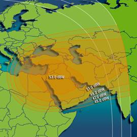 VSAT service in Intelsat 10-02 Ku band middle east spot beam