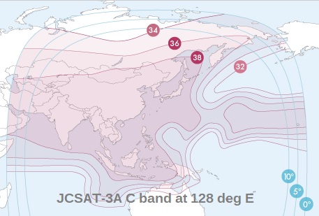 JCSAT-3A C band coverage