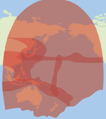 Satellite beam coverages: Middle EastAfrica