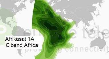 C band West Africa footprint for Afrikasat 1A