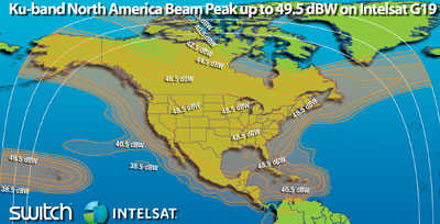 Intelsat G19 Canada, US and Caribbean beam.