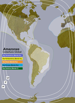 Amazonas satellite footprint