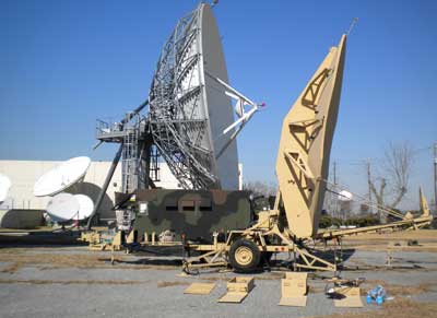 Teleport satellite dish and large transportable VSAT antenna