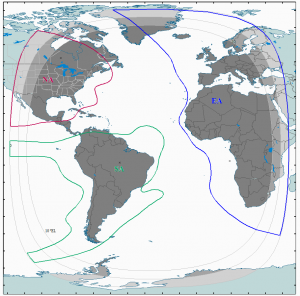 NSS-10 satellite footprint