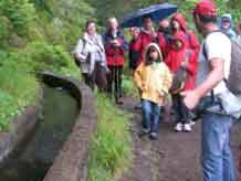 Walking along Riscio levada