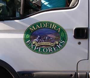 The minibus used by the walking in madeira company : Madeira Explorers