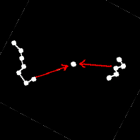 The pole star has about 45 deg elevation angle.