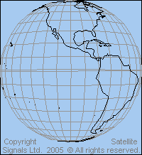 View from above 100 deg west longitude