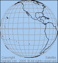 View of the earth from Echostar 6, Tempo 2, DirecTV 6, Echostar 8, DirecTV 5 satellite