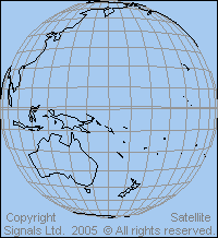Australia satellite map: Optus Aussat B1