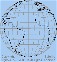 Hispasat 1B ( Spain ) satellite map