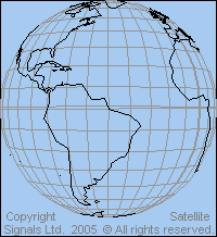 Intelsat IS 705 satellite map