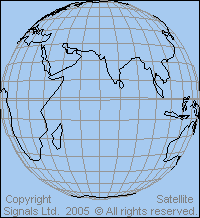 Satellite map: Raduga 1-6 and Eutelsat W5